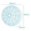 Seinaventilaator EDM 33521 Must 100 W Ø 45 cm