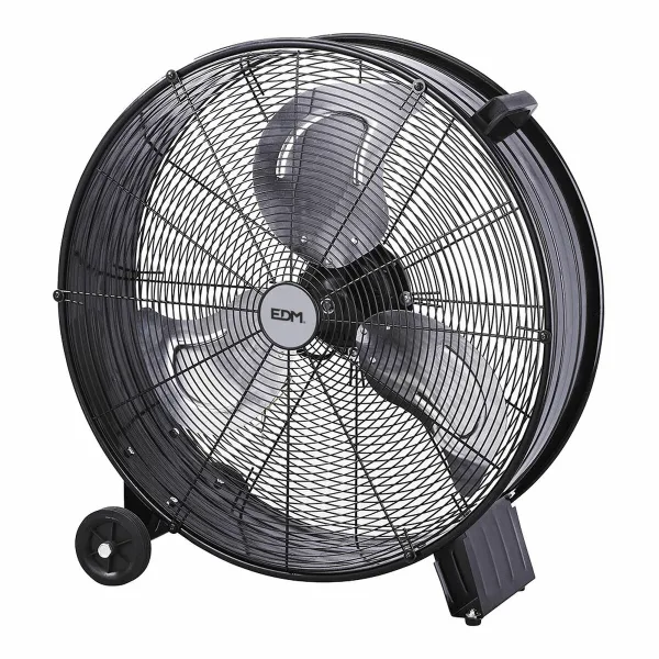Floor Fan EDM 33525 Black 180 W Ø 60 cm industrial