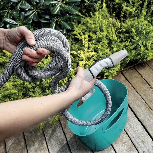 Šļūtenes komplekts ar piederumiem GF Garden gf80267600 Pagarināms Grozs Zils 15 m Plastmasa