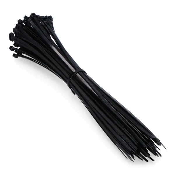 Nylon nippusiteet EDM 48413 Musta 450 x 8 mm (100 osaa)