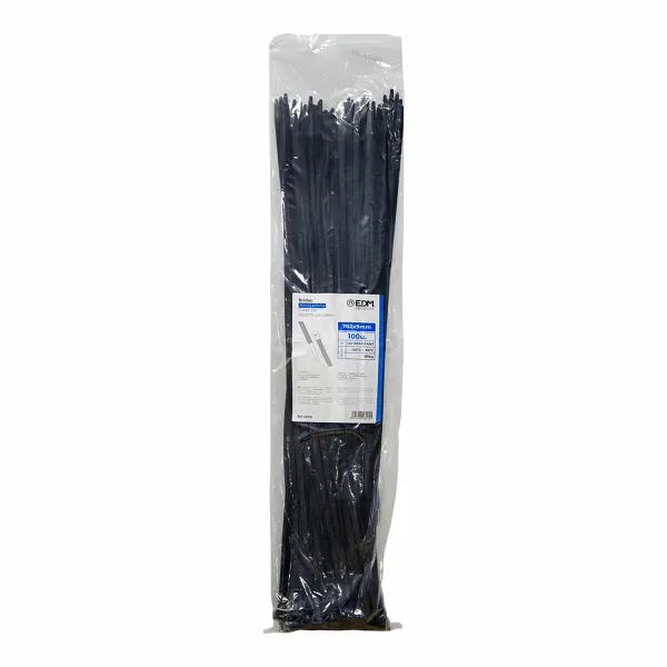 Nylon nippusiteet EDM 48413 Musta 450 x 8 mm (100 osaa)