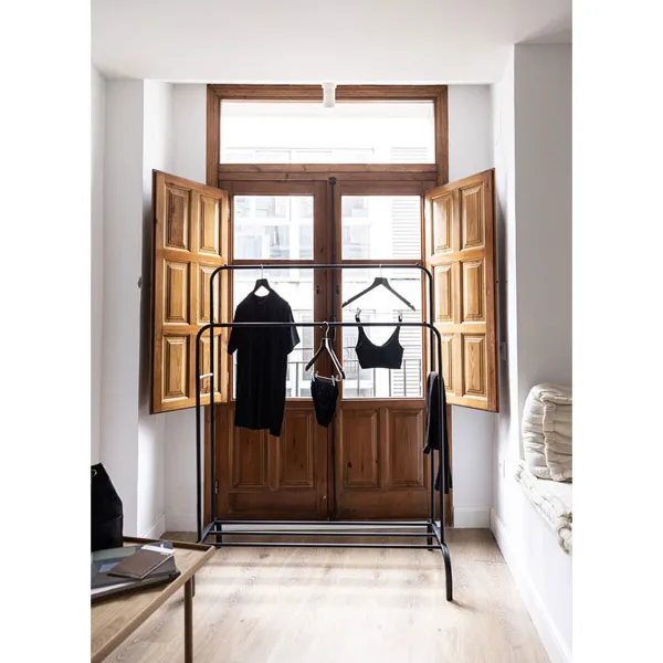 Skrybėlių stovas Newlux Hangy Duo 30 Musta Metalli 115 x 50 x 150 cm