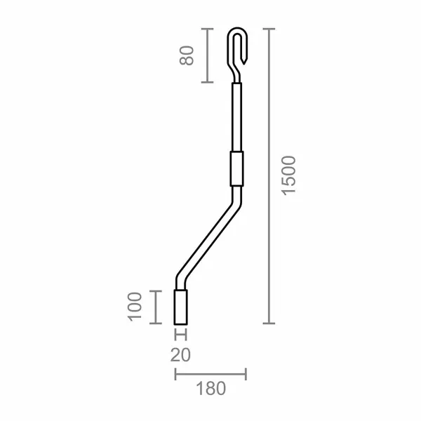Markiisi vänt Micel TLD06 Valge 150 cm