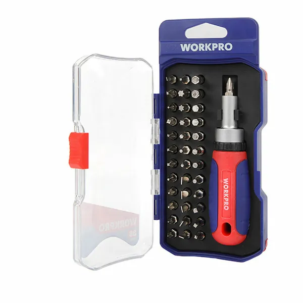 Skrūvgriežu Komplekts Workpro 38 Daudzums