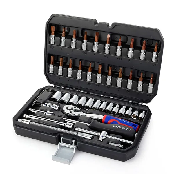 Socket set Workpro 1/4" 46 Pieces