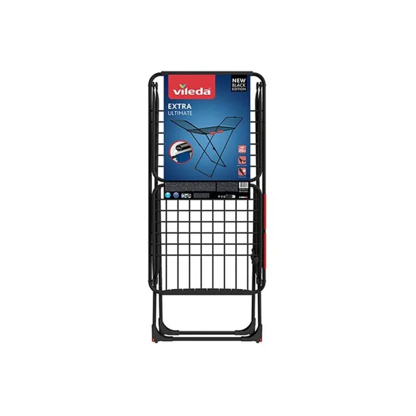 Taitettava kuivausteline Vileda Extra Black 174090 174 x 56 x 116 cm