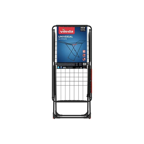 Sulenkiama skalbinių džiovyklė Vileda Universal Black 174100 180 x 55 x 93 cm