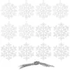 Joulukuusen koristepakkaus - lumihiutaleet Springos CA0750, 10 cm, 12 kpl.