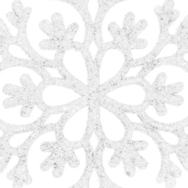 Joulukuusen koristepakkaus - lumihiutaleet Springos CA0750, 10 cm, 12 kpl.