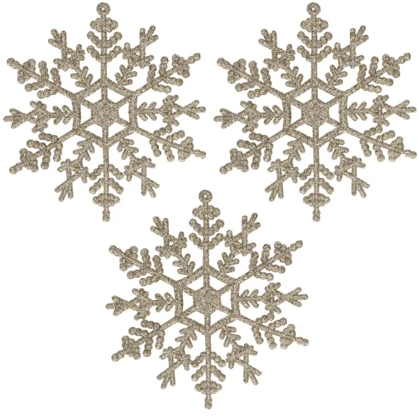Ziemassvētku dekorācijas- sniega pārslas Springos CA0754 12cm 3 gab