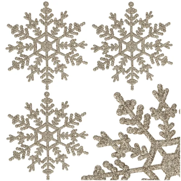 Ziemassvētku dekorācijas- sniega pārslas Springos CA0754 12cm 3 gab