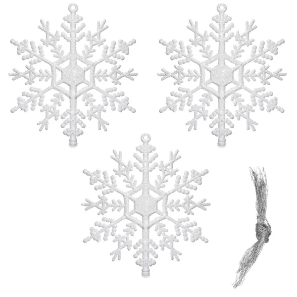 Christmas decorations - snowflakes Springos CA0755 3 pcs.