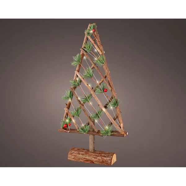 Naujametinė eglutė Lumineo Šiltai balta Medžio 25,5 x 6 x 49 cm MicroLED Dekoratyvinis