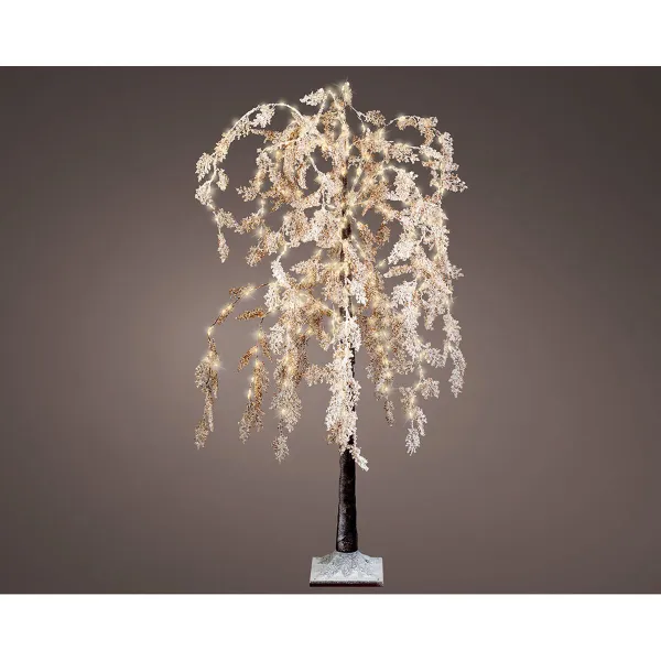 Christmas Tree Lumineo Snowfall Willow Ø 70 x 180 cm Plastic Christmas LED MicroLED