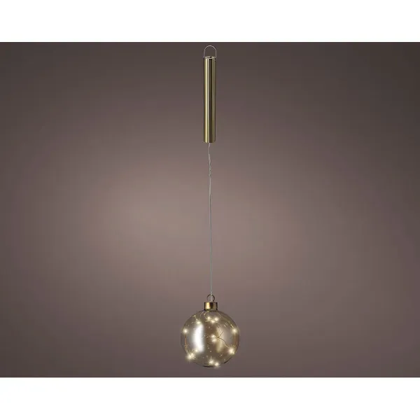 Ёлочный шарик Lumineo Позолоченный Стеклянный Для подвешивания MicroLED