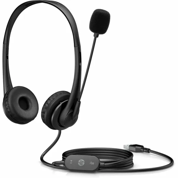 Austiņas ar Mikrofonu HP Wired USB Headset Melns
