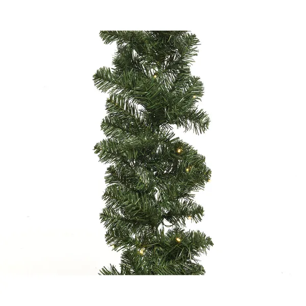 Wreath of LED Lights Lumineo Imperial Soft green 6,1 m 270 x 12 cm White