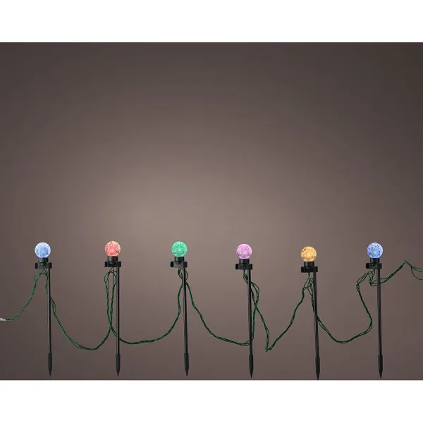 LED dārza mietu komplekts Lumineo Daudzkrāsains 6 W Silts balts 20 gb.