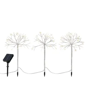 Puutarhan aurinkovalosetti Lumineo Valkoinen Joulu Mini (3 Kappaletta)