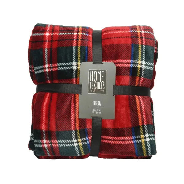 Flanelette Blanket Home Textiles Red Scottish pictures 150 x 200 cm