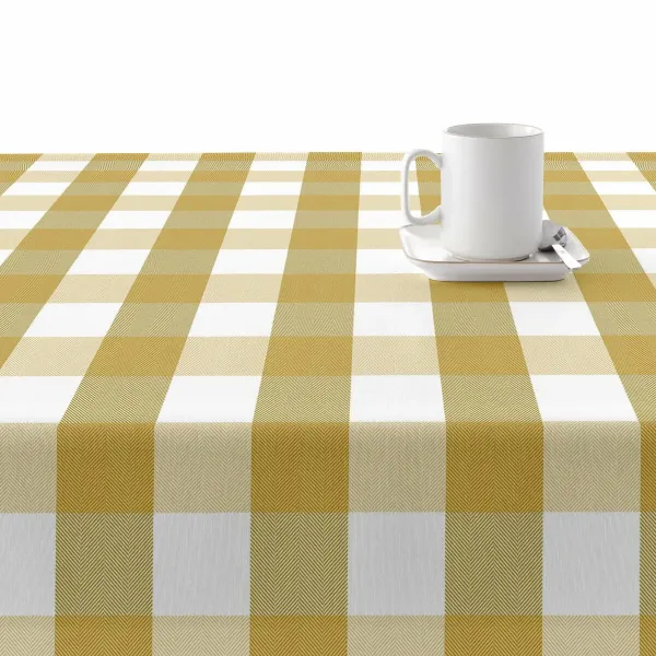 Stain-proof tablecloth Belum Cuadros Mustard 300 x 150 cm