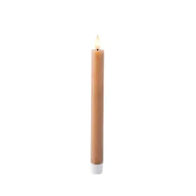 LED Kynttilä Lumineo Ruskea Ø 2,2 x 24,5 cm Liekki-efekti 2 osaa