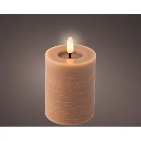 LED Kynttilä Lumineo Ruskea Ø 7 x 11,2 cm Liekki-efekti (AAA)