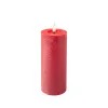 LED Candle Lumineo Red Ø 7 x 19 cm Rustic (AAA)