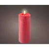 LED Žvakė Lumineo Raudona Ø 7 x 19 cm Rustiškas (AAA)