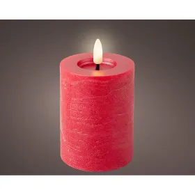 LED Kynttilä Lumineo Punainen Ø 7 x 11,2 cm Maalaismainen (AAA)