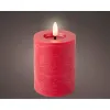 Svece LED Lumineo Sarkans Ø 7 x 11,2 cm Rustikāls (AAA)