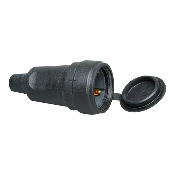 Kištuko lizdas Kopp 2p+t Juoda 230 V Su dangteliu