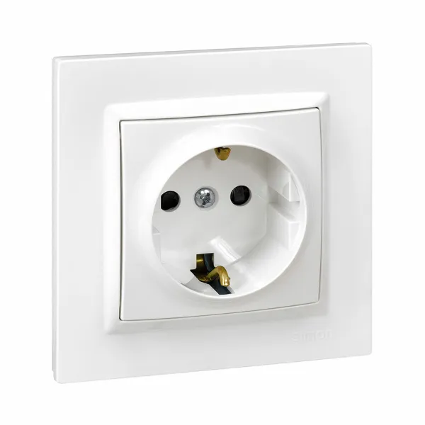 Kištuko lizdas Simon 2p+t Plastmasinis 230 V 16 A Tipas F