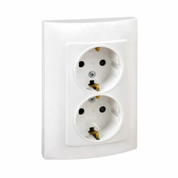 Plug socket Simon 2p+t Plastic 230 V 16 A Double