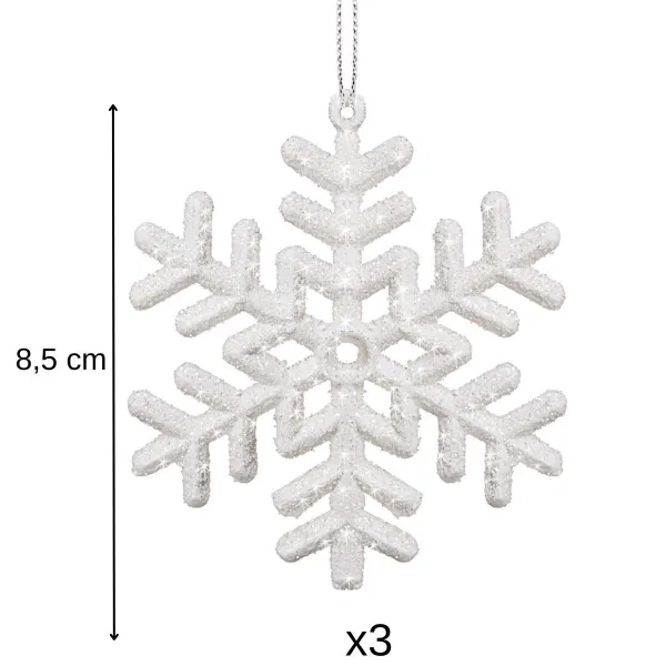 CA0041 JOULUKUUKUN KORISTUKSET TÄHDET 9,5 CM 3 KPL.