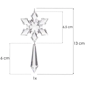 Kalėdinė dekoracija pakabinami kristaliniai varvekliai Springos CA0077 13 cm