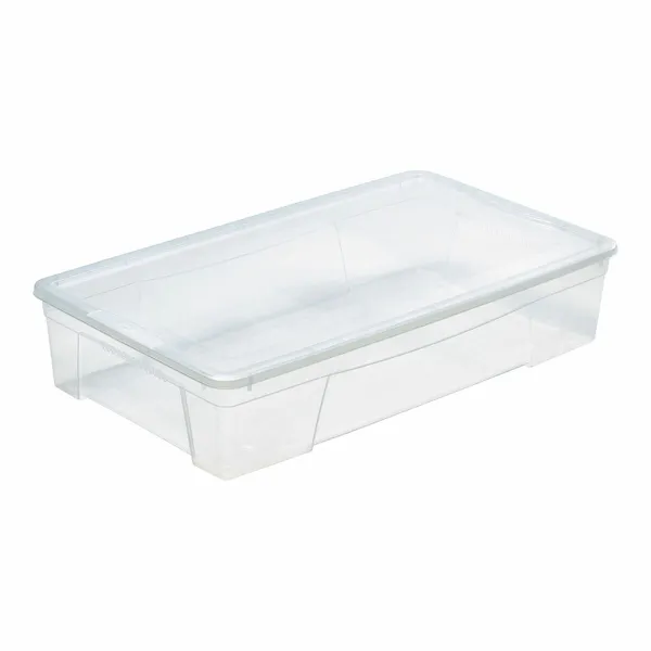 Sandėliavimo dėžutė su dangteliu Mondex Space Box Skaidrus polipropileno 34 L 70,5 x 42 x 15,5 cm