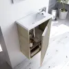 Shelf with hanger and mirror Forés Brown
