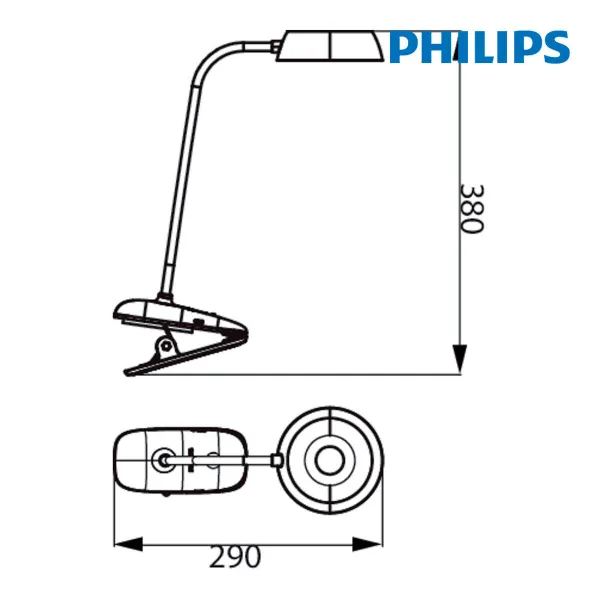 Galda lampa Philips Lámpara de mesa Balts Metāls 3 W