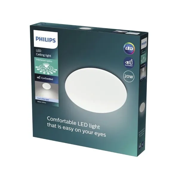Светодиодный потолочный светильник Philips Moire Ø 38 cm Белый Металл