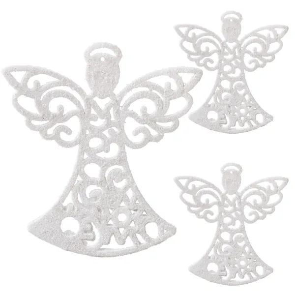 Новогодние игрушки-ангелы Springos CA0040 10см 3 шт