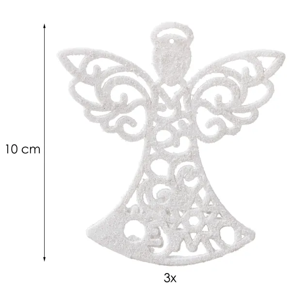 Новогодние игрушки-ангелы Springos CA0040 10см 3 шт
