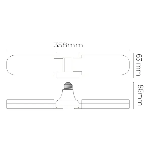LED lemputė EDM 98908 15 W E27 1521 Lm 35,5 x 6,3 x 8,6 cm Sukasi keliomis kryptimis (6500 K)