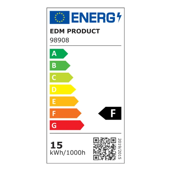 LED-lamppu EDM 98908 15 W E27 1521 Lm 35,5 x 6,3 x 8,6 cm Eri suuntiin (6500 K)