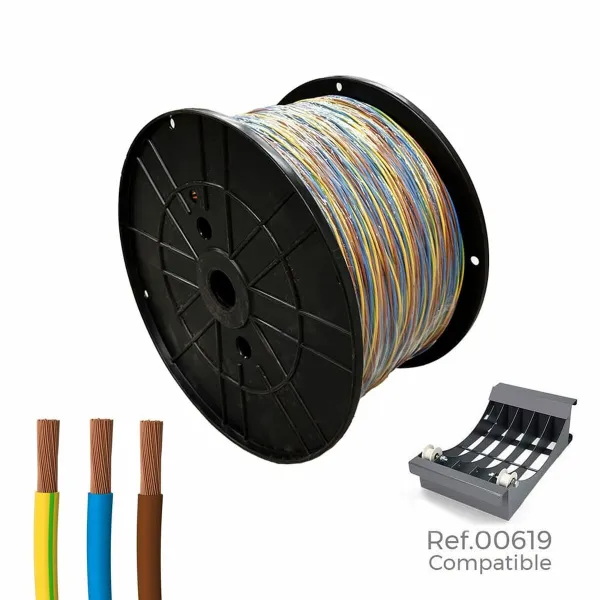Elektriskā kabeļa šļūtene Sediles h07z1-k 3G Trīskrāsu 3 x 2,5 mm 200 m