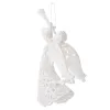 Christmas ornament white angel for the tree Springos CA0049 16.5 cm