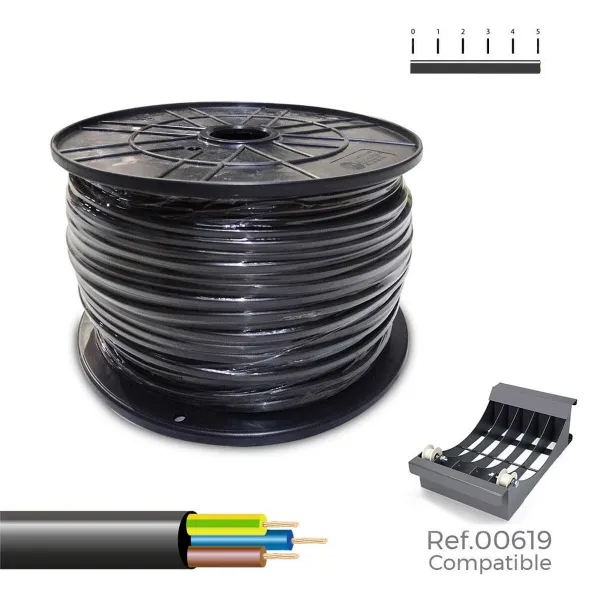Daugiapakopis elektros kabelis Sediles vv-k0.6/1kv Juoda 3 x 2,5 mm 100 m