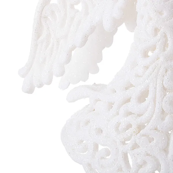 Christmas ornament white angel for the tree Springos CA0049 16.5 cm