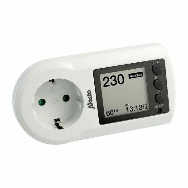 Kontaktligzda ar elektroenerģijas patēriņa monitoru Alecto Balts 3680 W