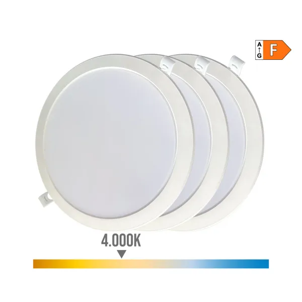 LED apšvietimas EDM 31568 F 18 W 1820 Lm 3 vnt. (4000 K)
